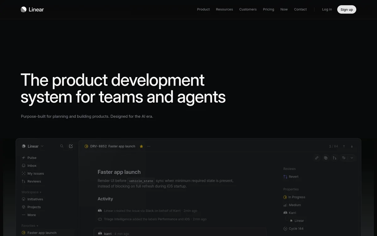 Linear screenshot