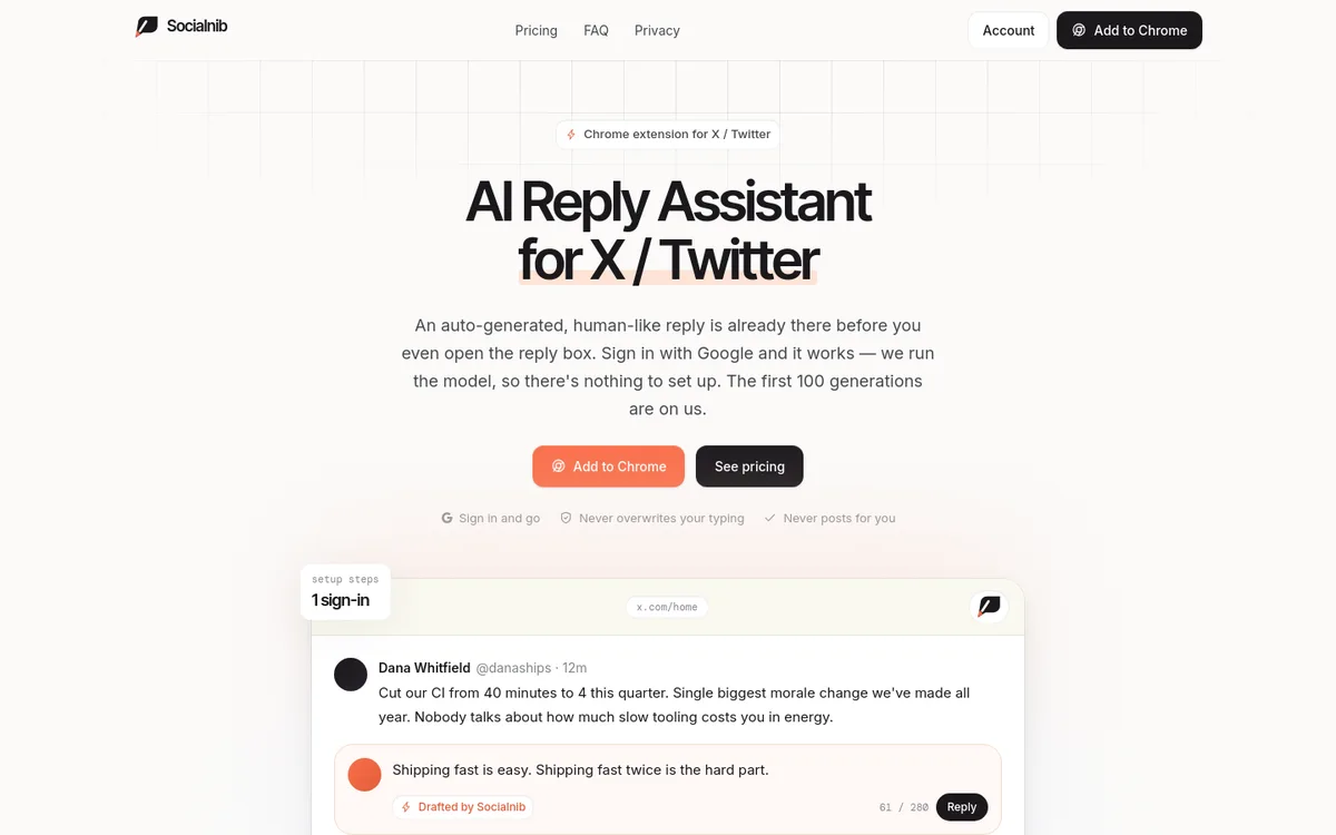 Socialnib screenshot