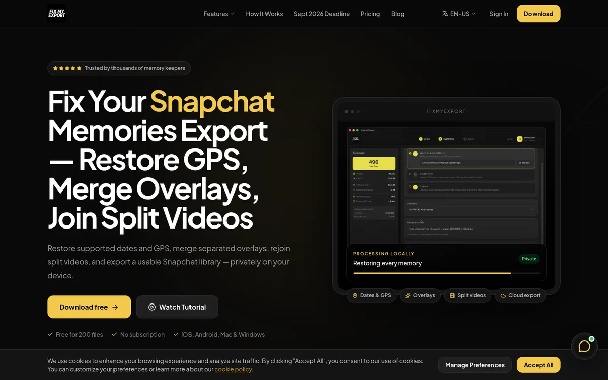 FixMyExport screenshot