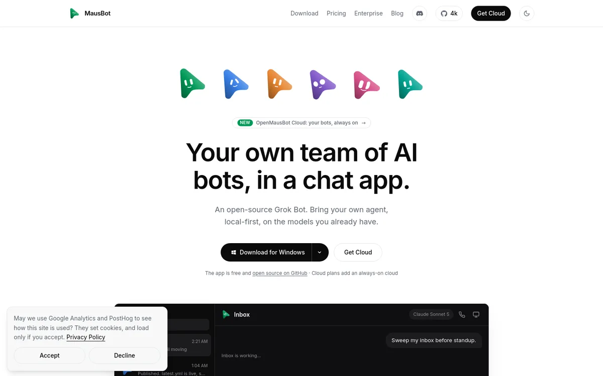 OpenMausBot screenshot