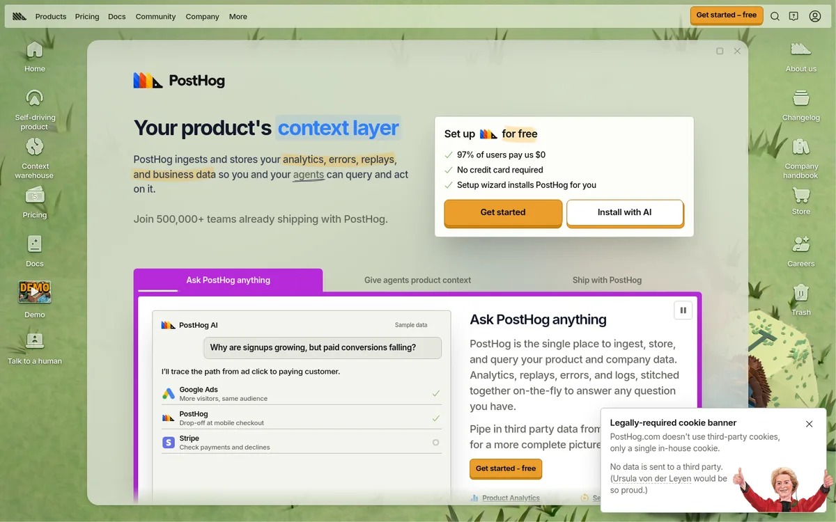 PostHog screenshot