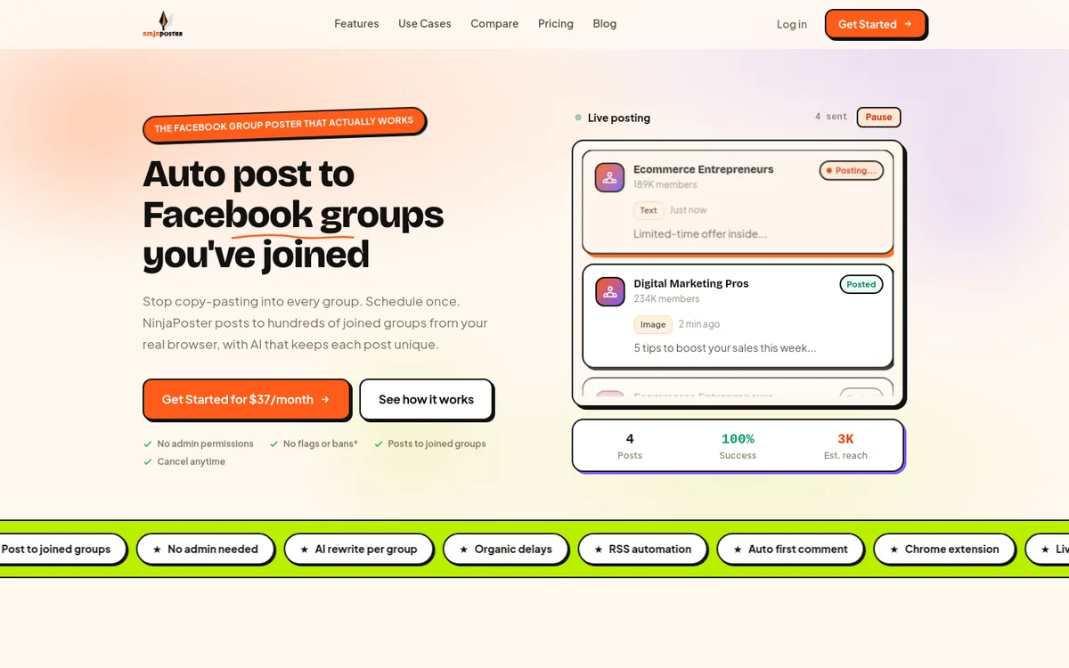 NinjaPoster screenshot