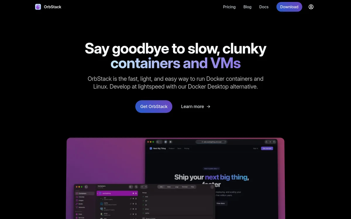 OrbStack screenshot